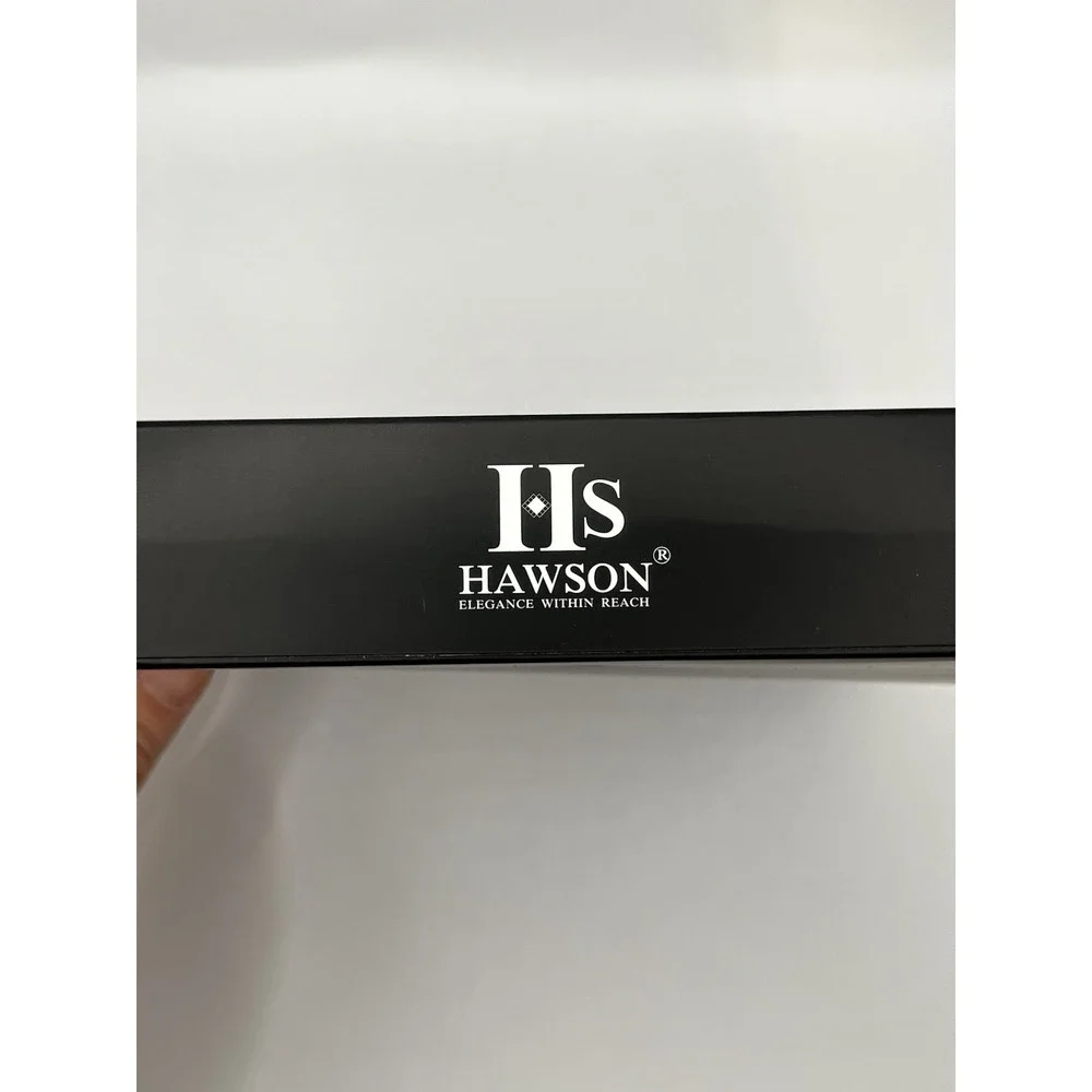 Hawson Black Tie With Gold Cuff Links And Tie Clip Jewelry Wedding Business New‎
